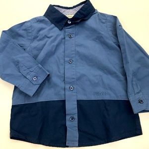 Infant Boys Button Down Top Fendi 9 months